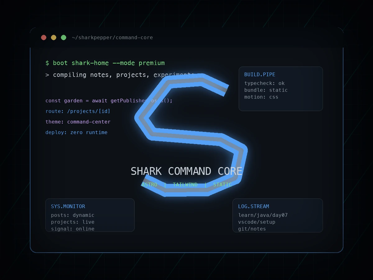 SharkPepper 的暗黑终端控制台视觉